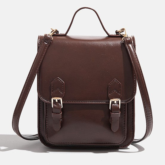 Retro British-style Backpack With A Flap Closure - ACScoolcart 