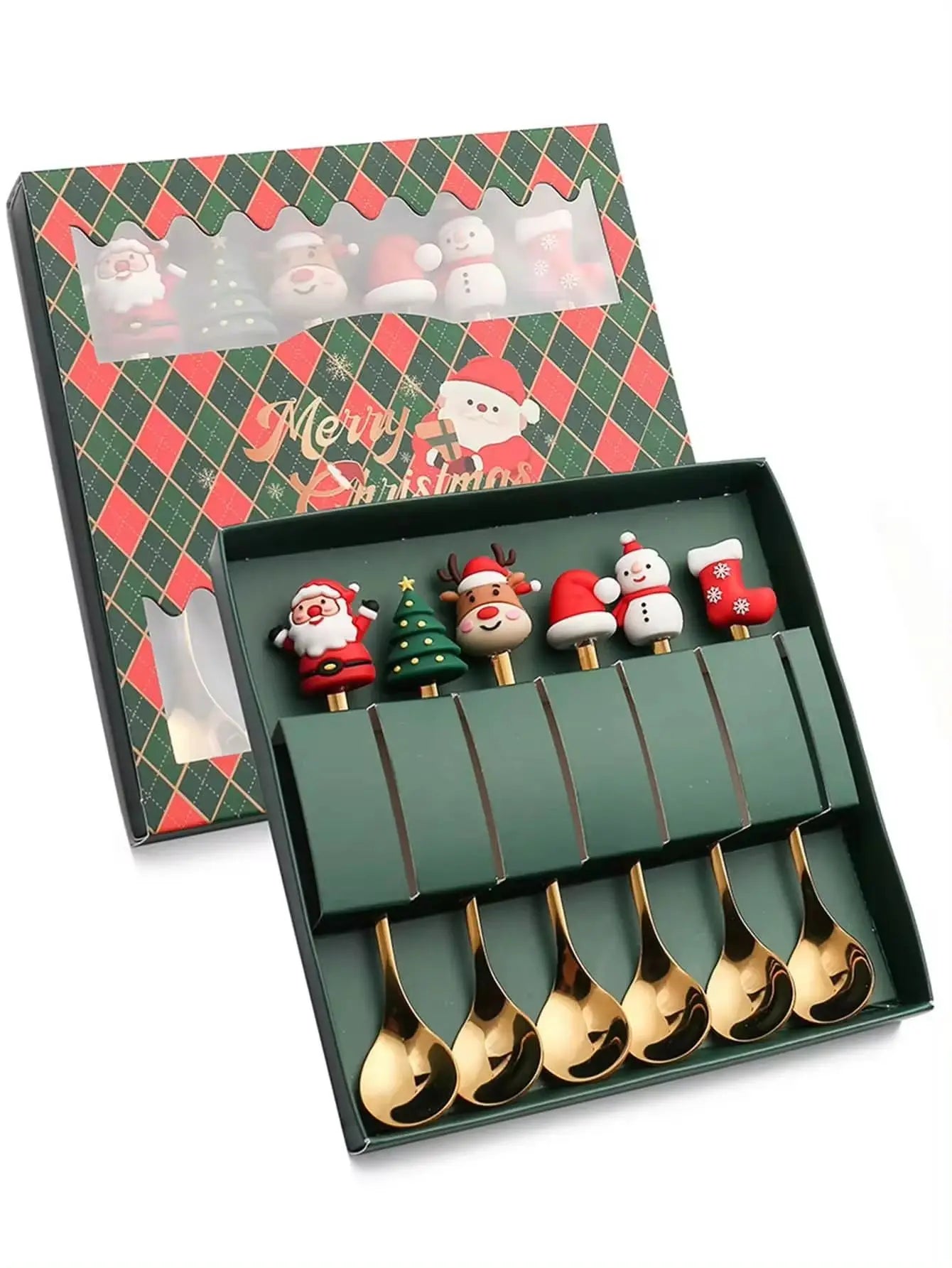 🎄✨ Christmas Holiday Spoon &amp; Fork Gift Set – Limited Edition ✨🎁