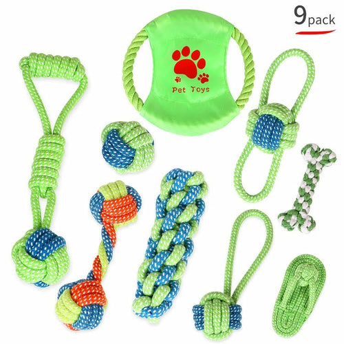 Fast Shipping 9 pcs Braided Cotton Rope Chew Toys - ACScoolcart 